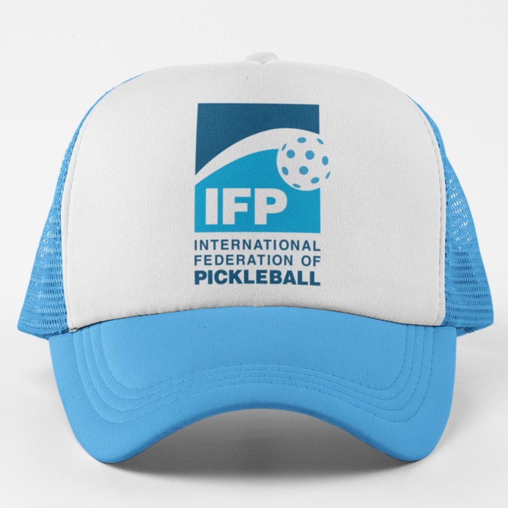 NEW IFP International Federation Pickleball Foam Trucker Mesh Snapback Hat 2TONE